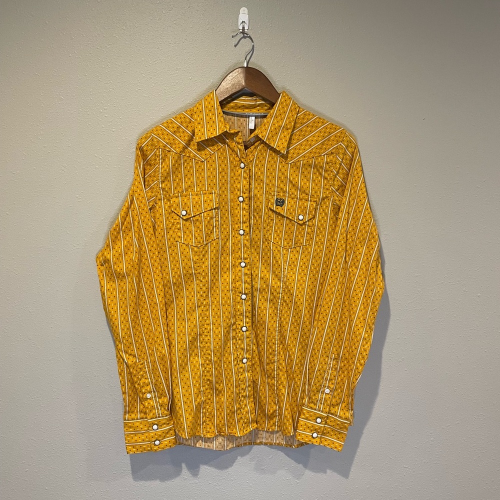 Cinch Women’s Yellow Pearl Snap Shirt